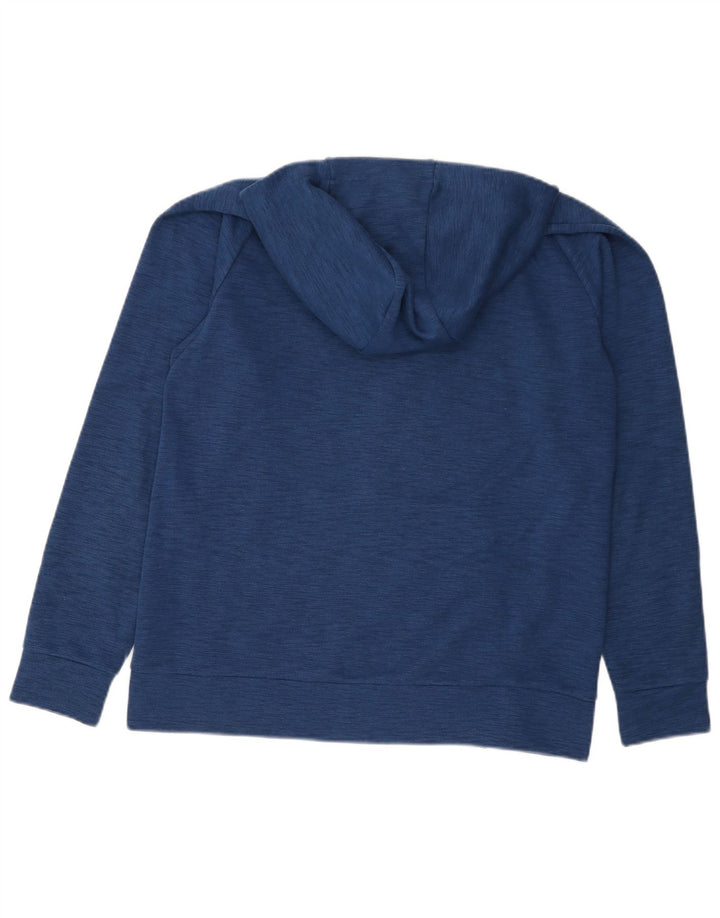 Felpa con cappuccio e zip Nike da uomo in cotone blu medio