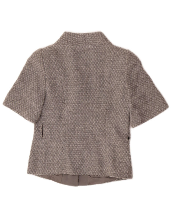 Giacca Bolero a maniche corte da donna Benetton IT 38 XS Acrilico chiazzato grigio