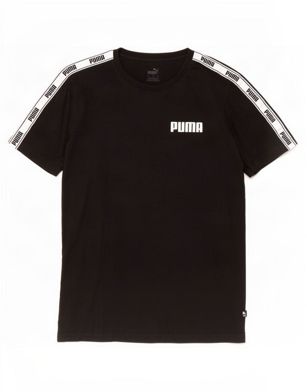 T-shirt grafica da uomo Puma Top Large nera color block