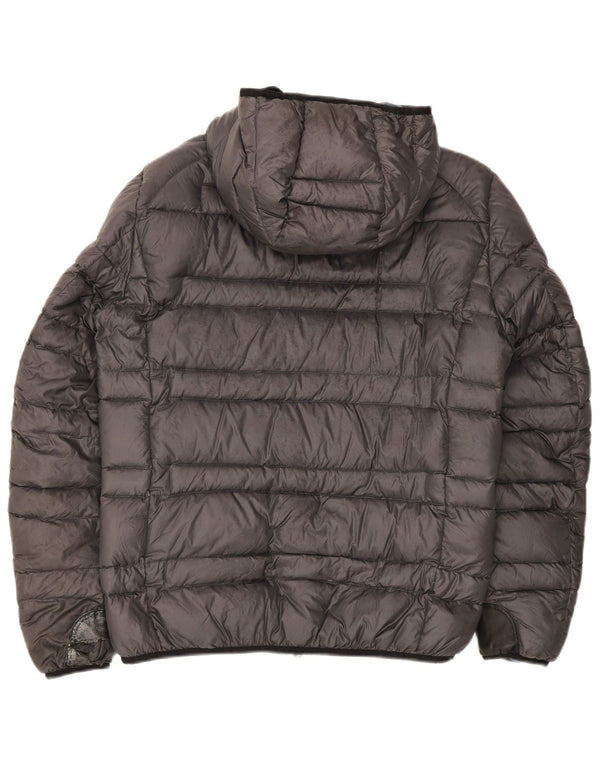 Giacca imbottita con cappuccio Blauer da uomo UK 40 Large in poliammide grigio