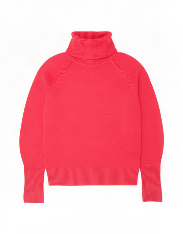 Maglione corto da donna Marks & Spencer con collo alto UK 10 piccolo rosa