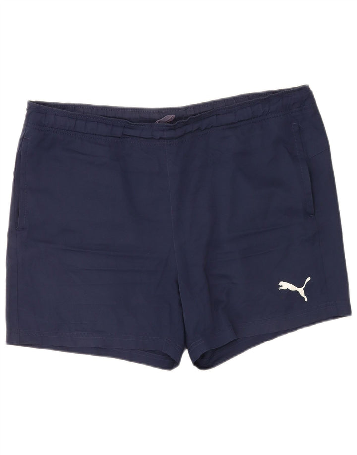 Pantaloncini sportivi Puma da uomo grandi blu navy