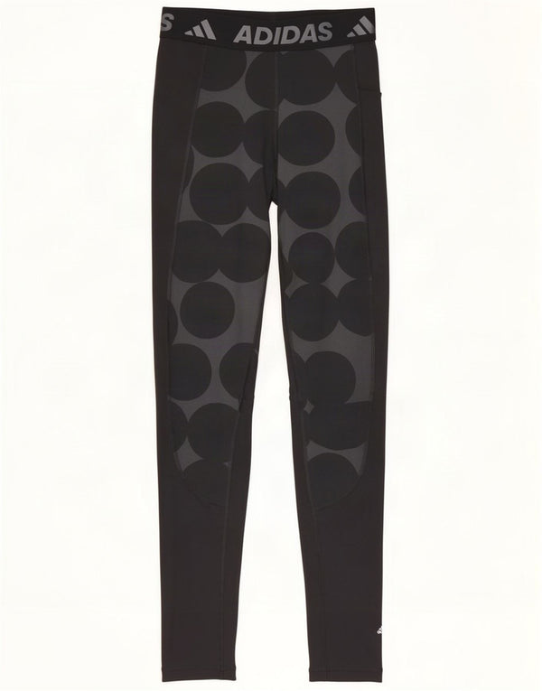Leggings grafici Adidas Marimekko da donna UK 8/10 piccoli pois neri