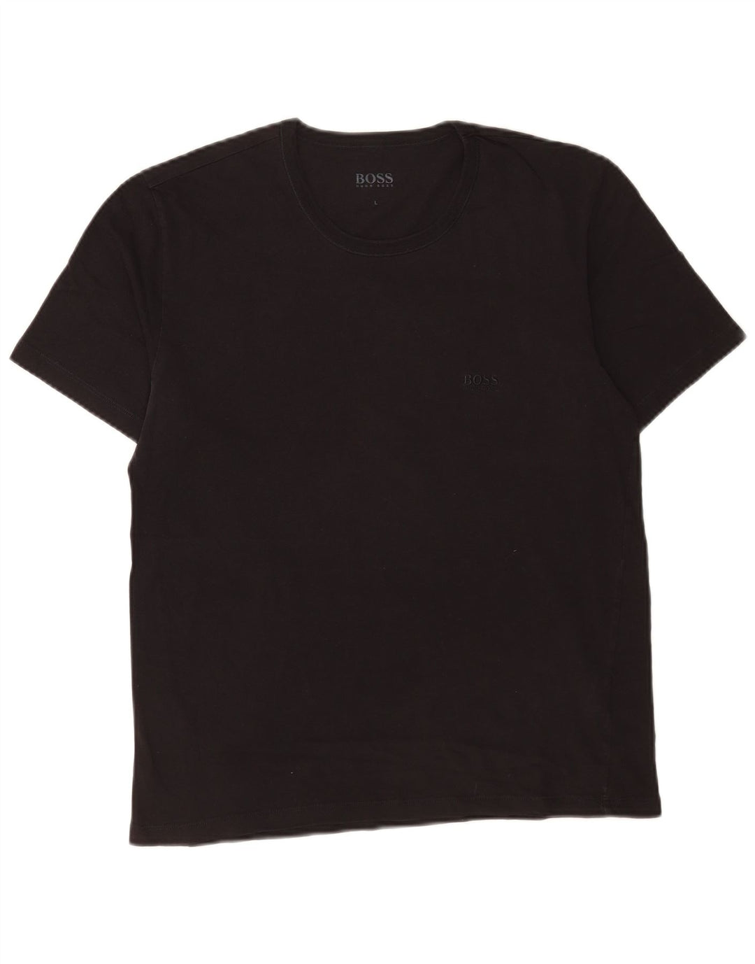 T-shirt da uomo Hugo Boss Top grande in cotone nero
