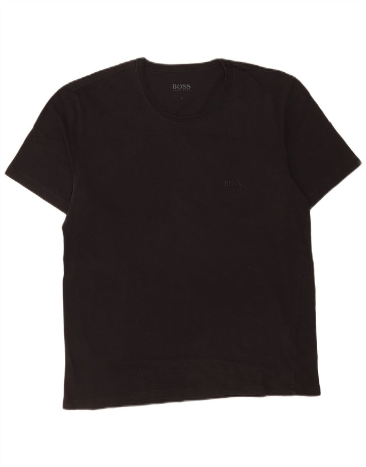 T-shirt da uomo Hugo Boss Top grande in cotone nero