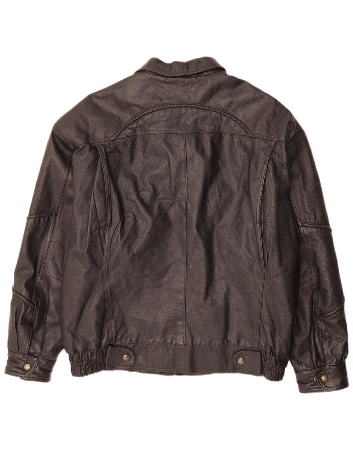 Giacca in pelle da uomo Karlsburg IT 54 2XL Pelle nera