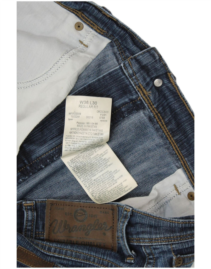Jeans dritti da donna vestibilità regolare WRANGLER W36 L26 cotone blu navy