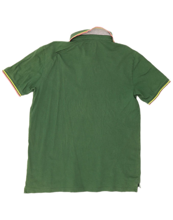 Woolrich Mens Polo Shirt Large Green Cotton