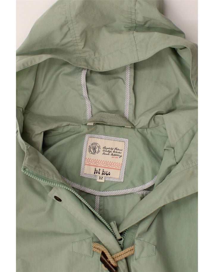 FAT FACE Womens Hooded Duffle Jacket UK 12 Medium  Green Cotton Vintage Fat Face and Second-Hand Fat Face from Messina Hembry 