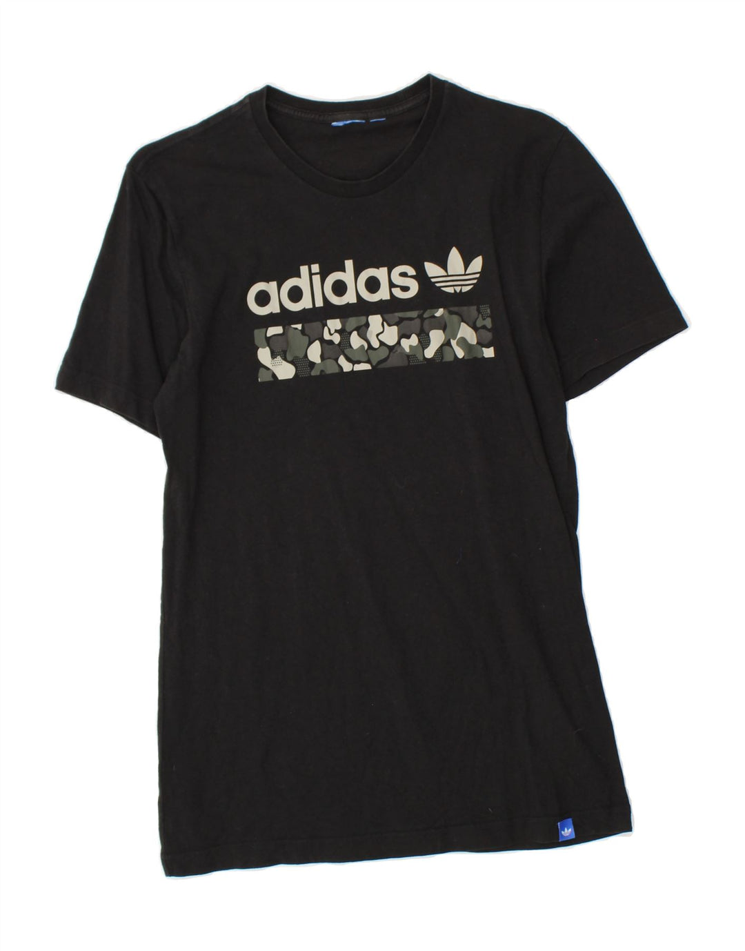 ADIDAS Mens Graphic T-Shirt Top Small Black Cotton Vintage Adidas and Second-Hand Adidas from Messina Hembry 