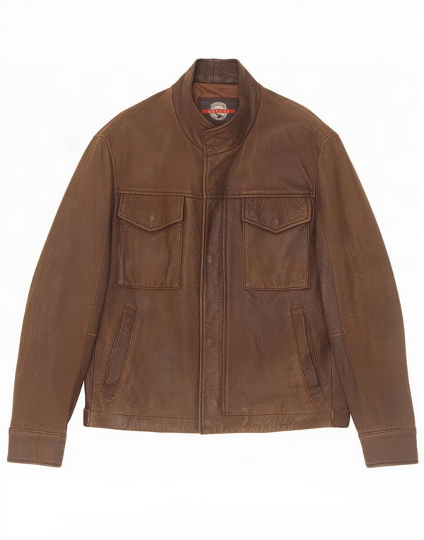 Dallas Mens Leather Jacket IT 50 Large Brown