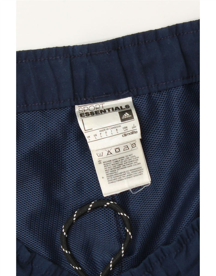 Pantaloncini sportivi Adidas Climalite da uomo di grandi dimensioni in poliestere blu navy
