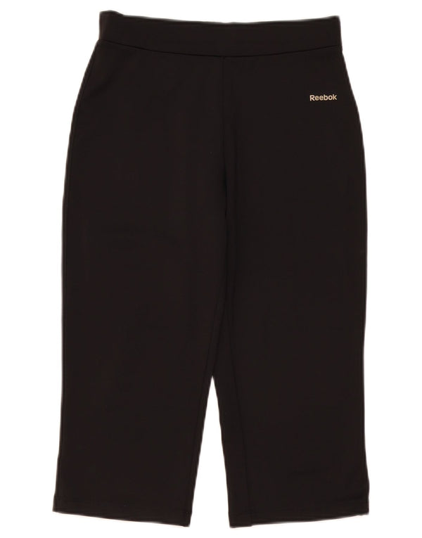 Pantaloni da tuta Reebok Capri da donna piccoli W26 L18 poliestere nero