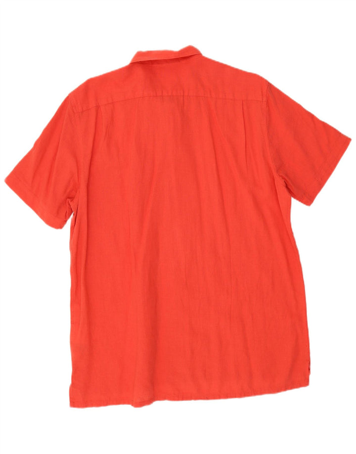 Camicia a maniche corte da uomo Levi's Large in lino rosso