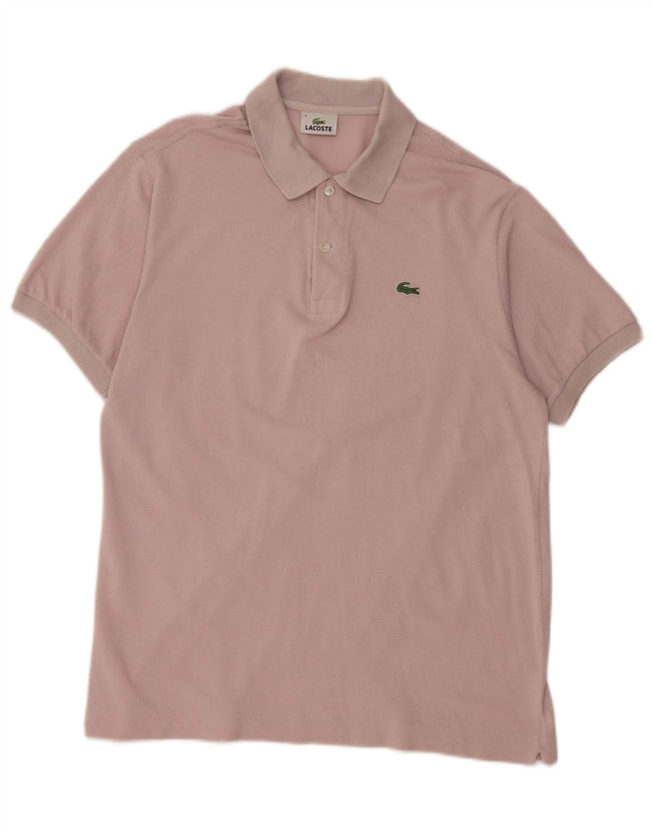 Polo da uomo Lacoste taglia 4 in cotone rosa medio