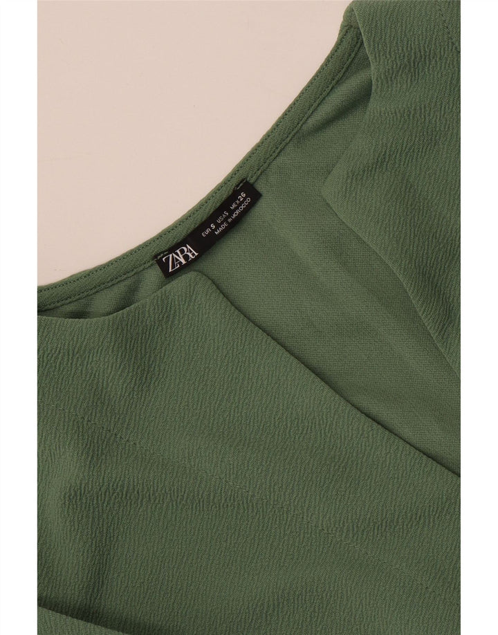 Abito a trapezio oversize da donna Zara con maniche a 3/4 UK 10 piccolo verde