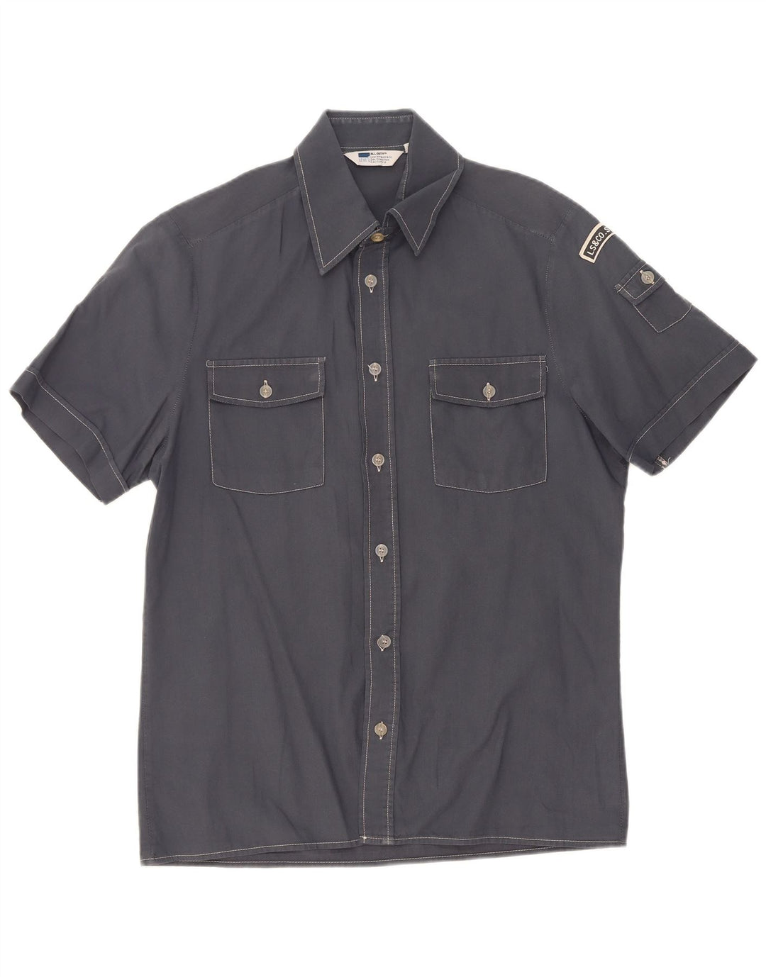 Camicia a maniche corte da uomo Levi's grigio medio