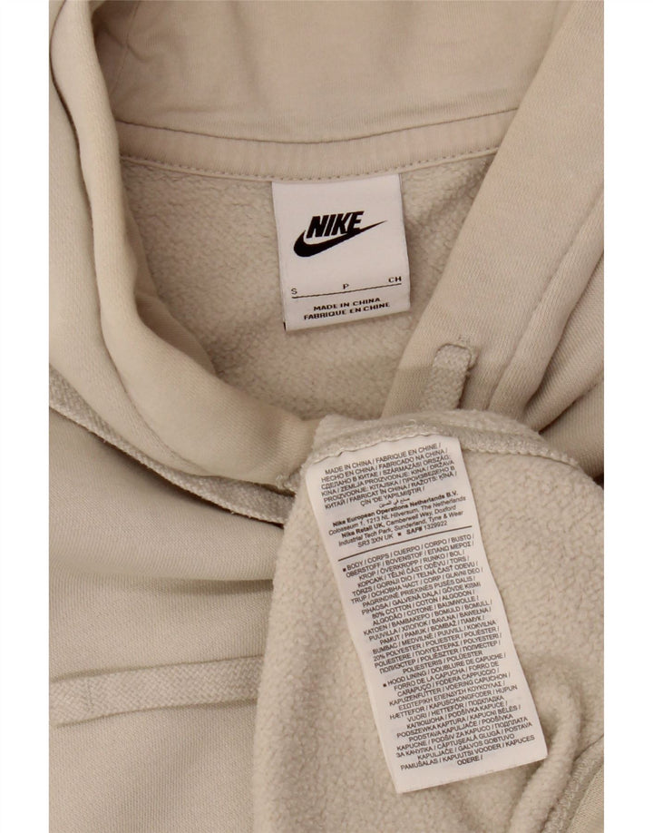 Felpa con cappuccio da uomo Nike Small in cotone beige