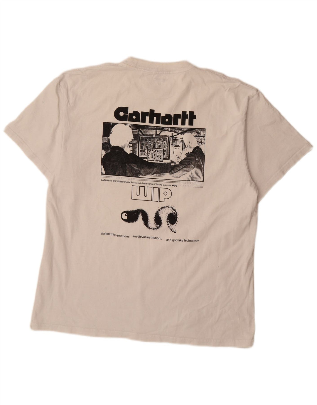 T-shirt grafica da uomo Carhartt Top XL in cotone bianco