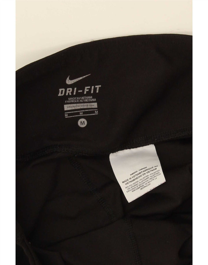 Leggings Nike Dri Fit Capri da donna, medio, in poliestere nero, sportivo