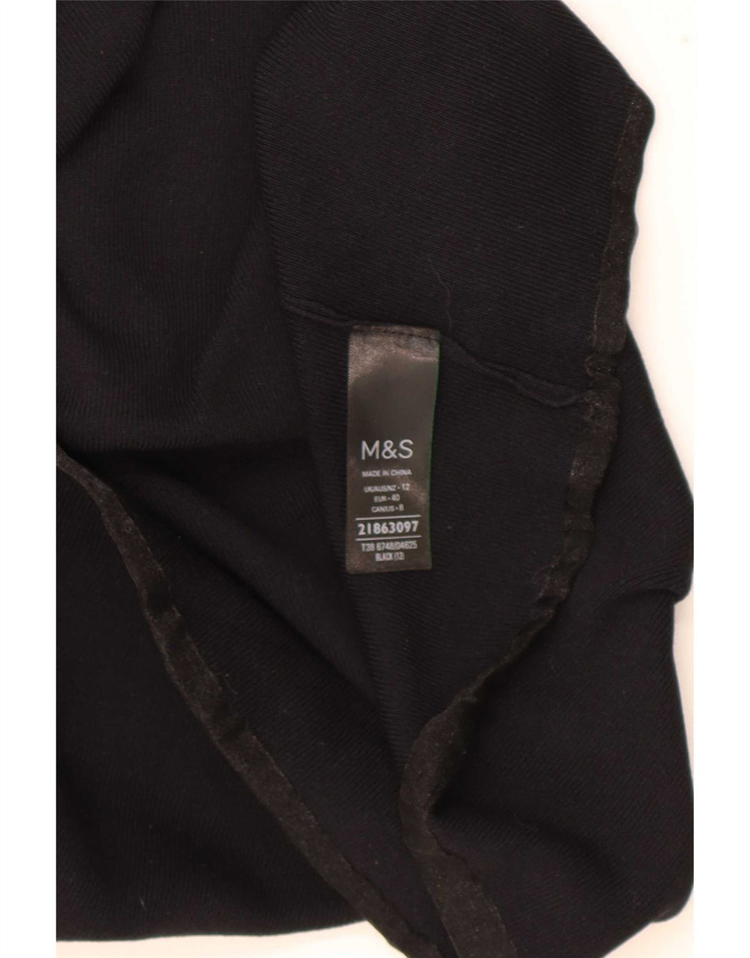 Canotta da donna Marks & Spencer UK 12 viscosa nera media