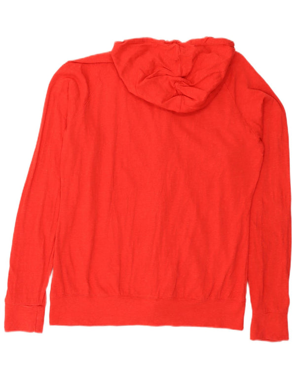 Maglione con cappuccio e zip da donna NIKE UK 18 XL rosso cotone
