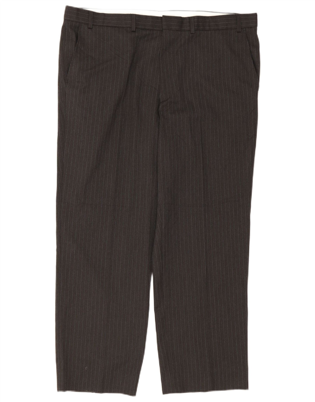 Pantaloni chino dritti da uomo Marks & Spencer W40 L29 gessato grigio