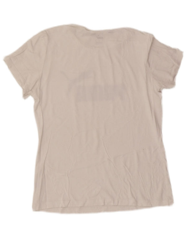 T-shirt grafica da donna Puma UK 12 Medium Bianca