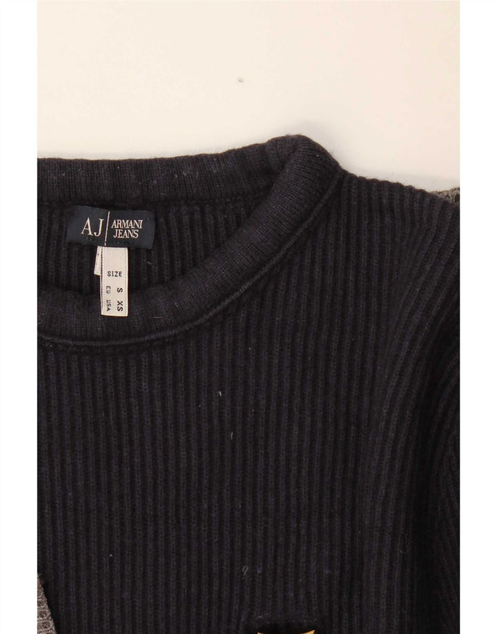 Maglione maglione girocollo da uomo Armani Jeans piccolo multicolore a blocchi di colore
