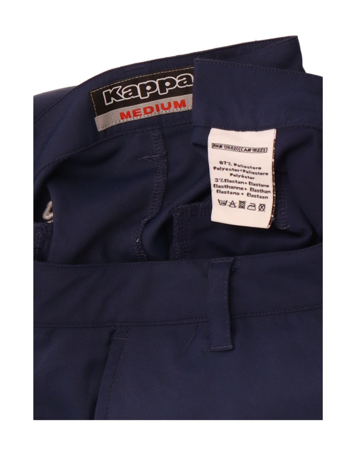 Pantaloni chino dritti da uomo KAPPA medi W32 L29 poliestere blu navy