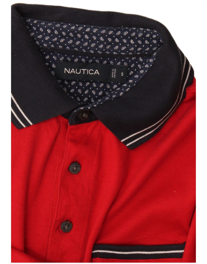 Polo da uomo Nautica piccola rossa color block