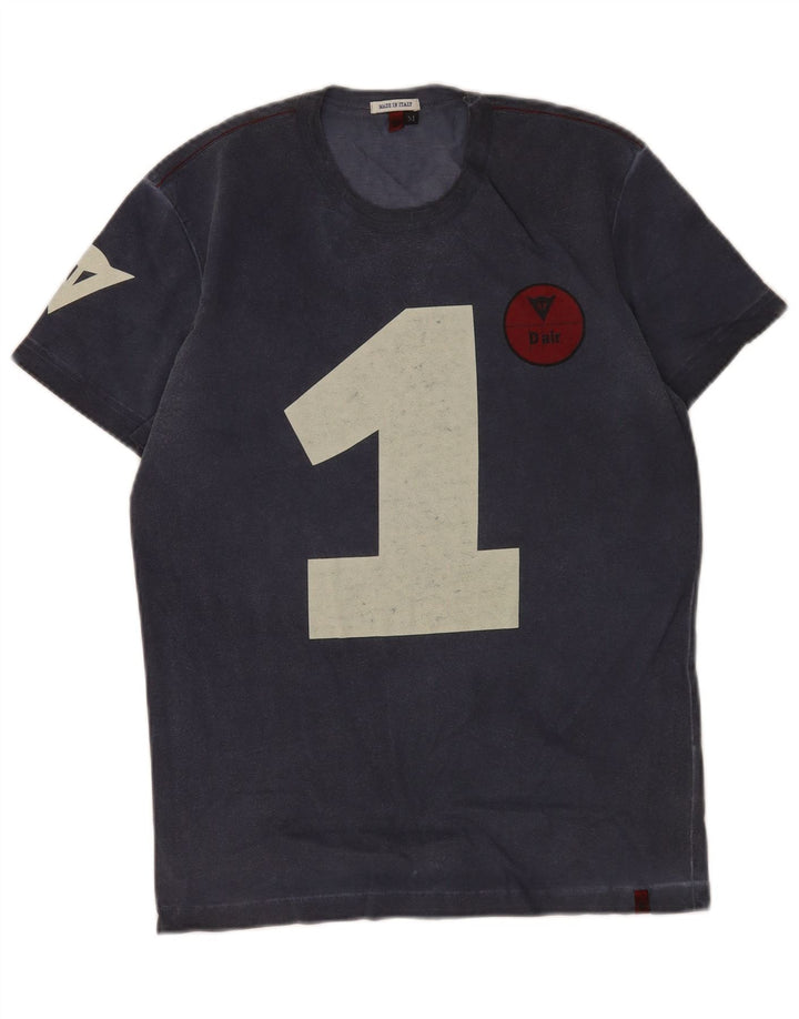 T-shirt grafica da uomo Dainese Top in cotone blu medio