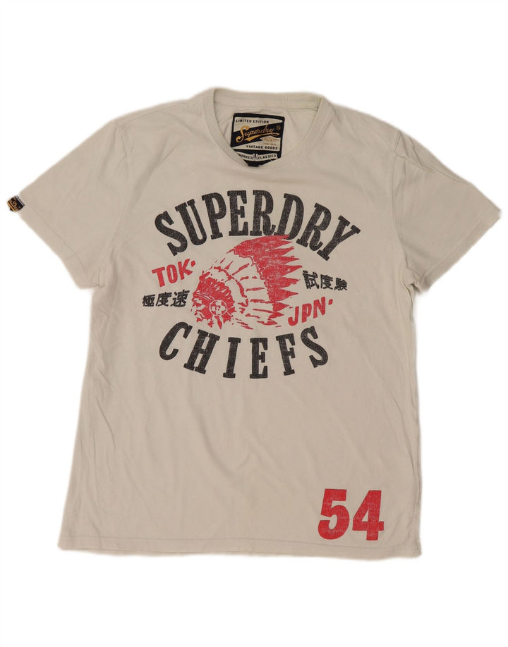 T-shirt grafica da uomo Superdry Top grande bianca