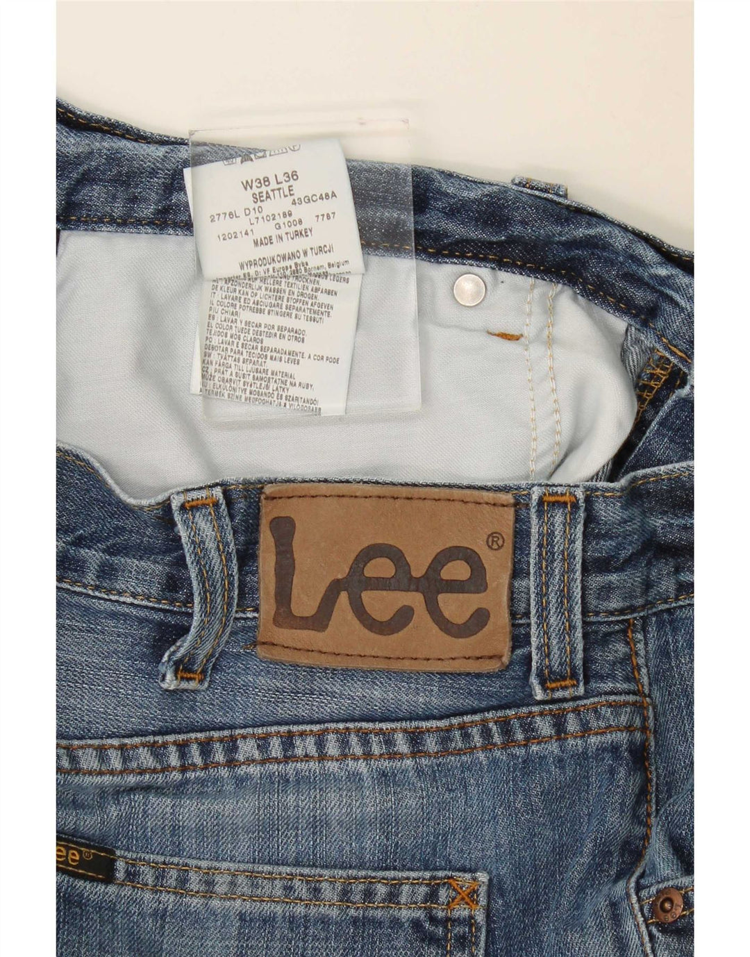 Jeans dritti da uomo Lee Seattle W38 L30 cotone blu