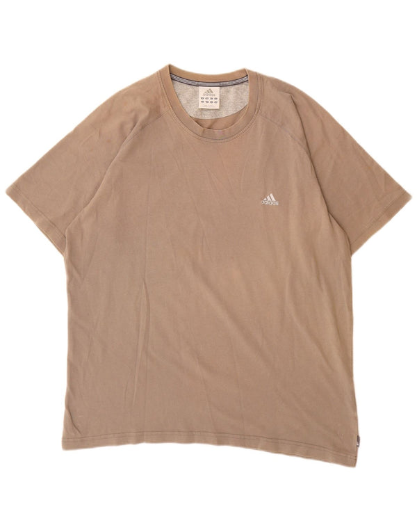 T-shirt Adidas da uomo Top Large in cotone grigio
