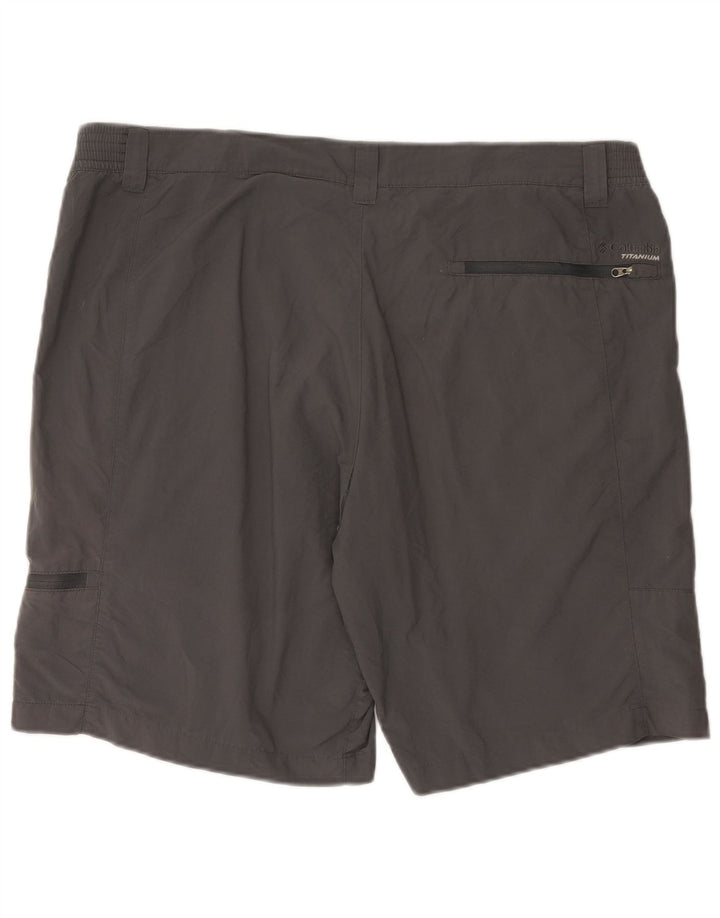 Pantaloncini cargo Columbia da uomo in titanio XL W40 nylon grigio