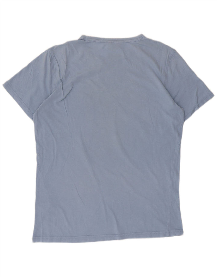 T-shirt grafica da uomo Carrera Top grande in cotone blu
