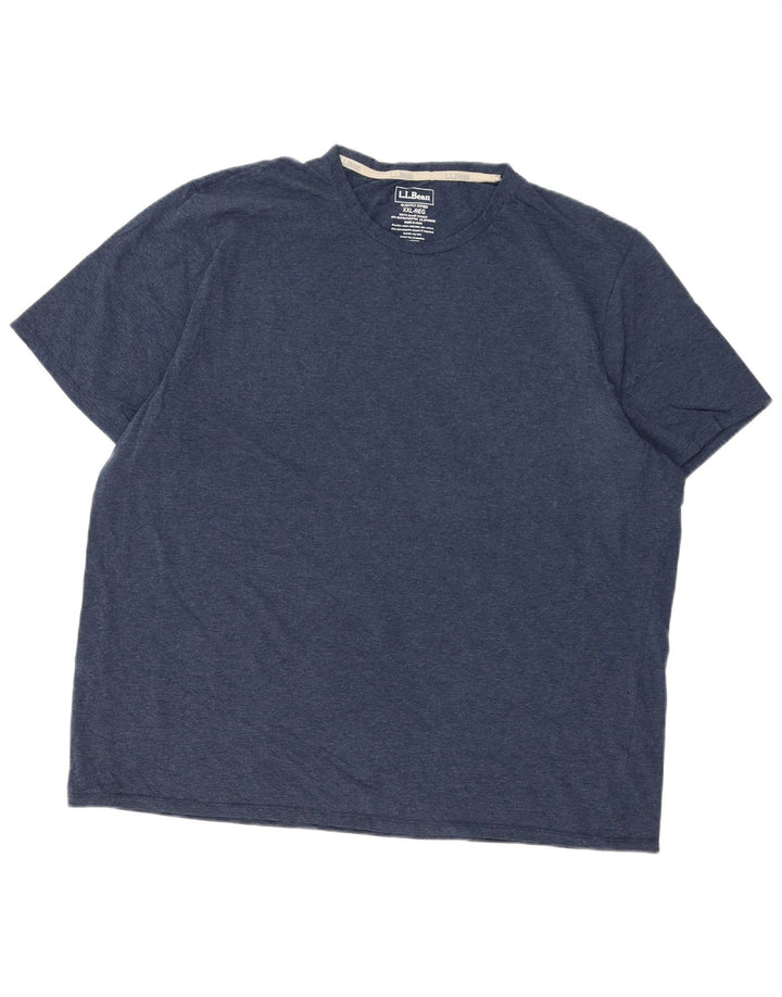 L.L.BEAN T-shirt da uomo leggermente attillata Top 2XL cotone blu navy