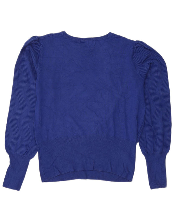 Maglione da donna Marks & Spencer con scollo a barca corto UK 14 Blu medio