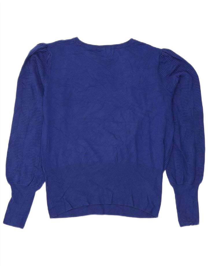 Maglione da donna Marks & Spencer con scollo a barca corto UK 14 Blu medio