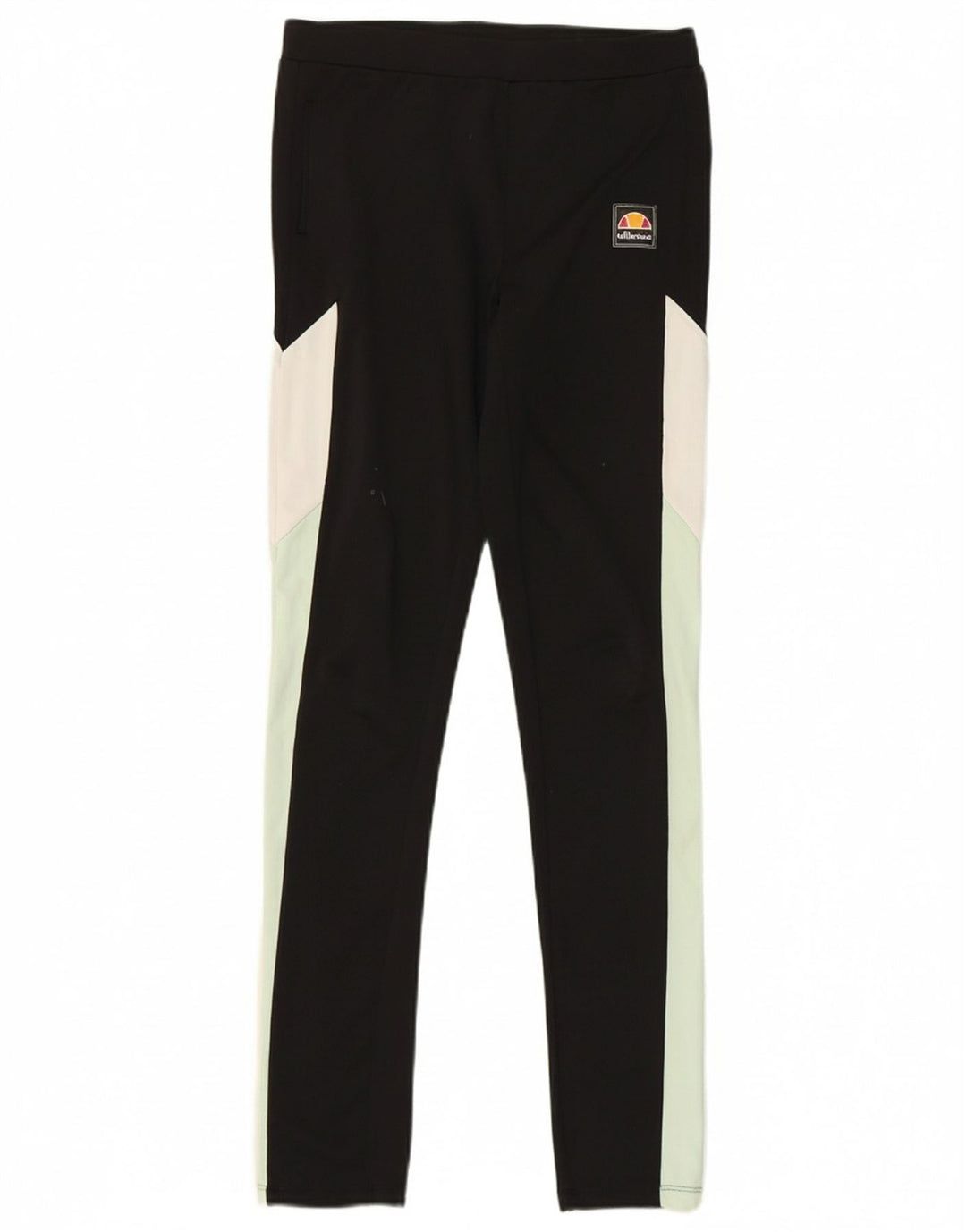 ELLESSE Girls Leggings 13-14 Years  Black Colourblock Polyester
