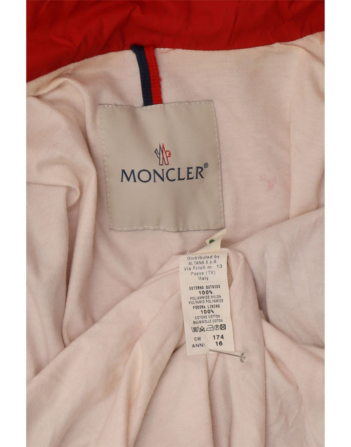 Giacca antipioggia grafica per ragazze Moncler 15-16 anni rossa in poliammide
