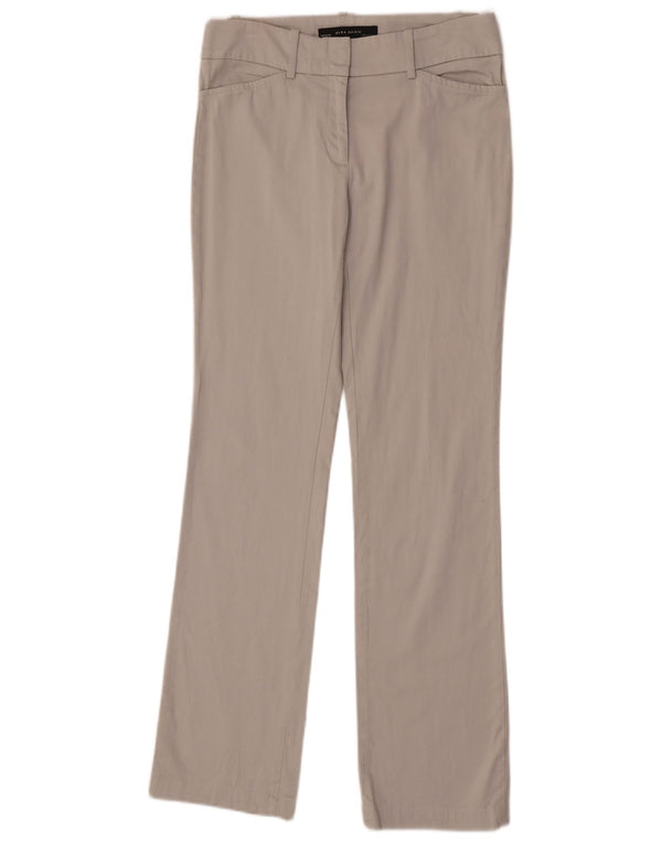 Pantaloni casual dritti da donna Zara EU 36 XS W26 L30 Cotone grigio