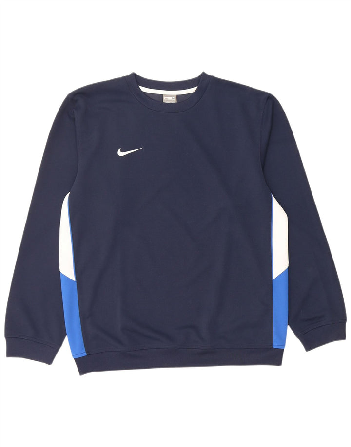 Felpa da uomo NIKE Felpa UK 39/41 Medium Navy Blue Colourblock