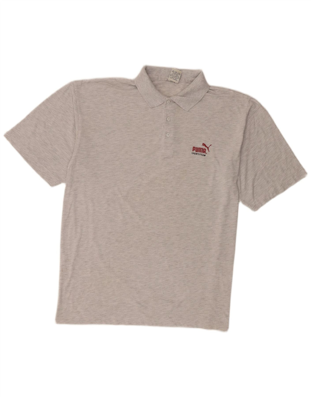 Polo da uomo Puma Large in poliestere chiazzato grigio