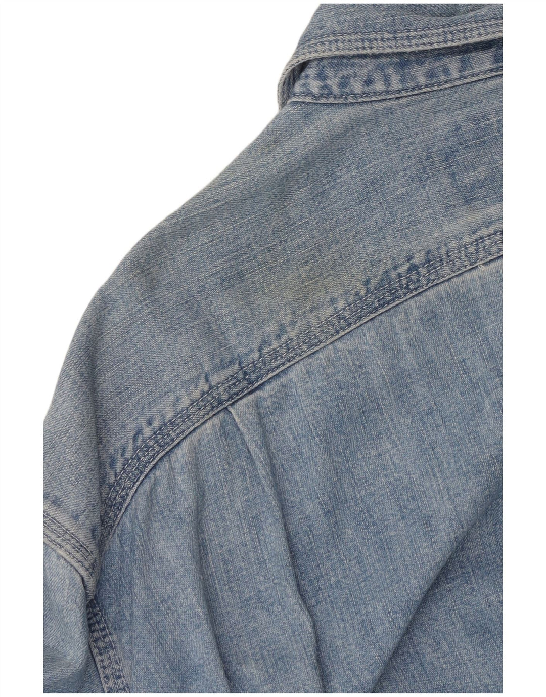 COTTON BELT Camicia da uomo in denim grande in cotone blu