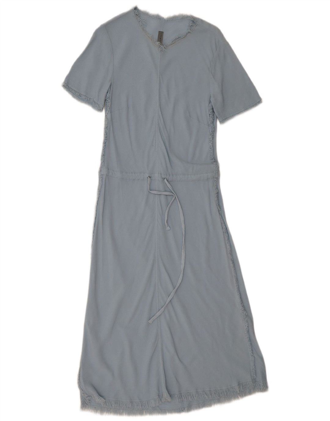 Abito lungo da donna a maniche corte VINTAGE UK 12 Blu medio