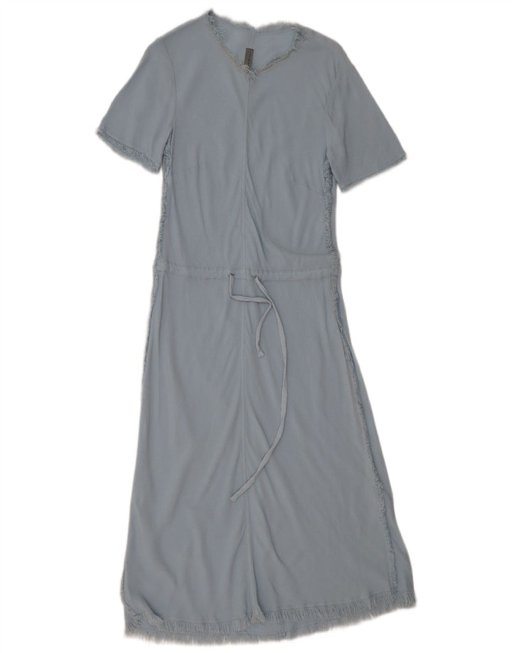 Abito lungo da donna a maniche corte VINTAGE UK 12 Blu medio