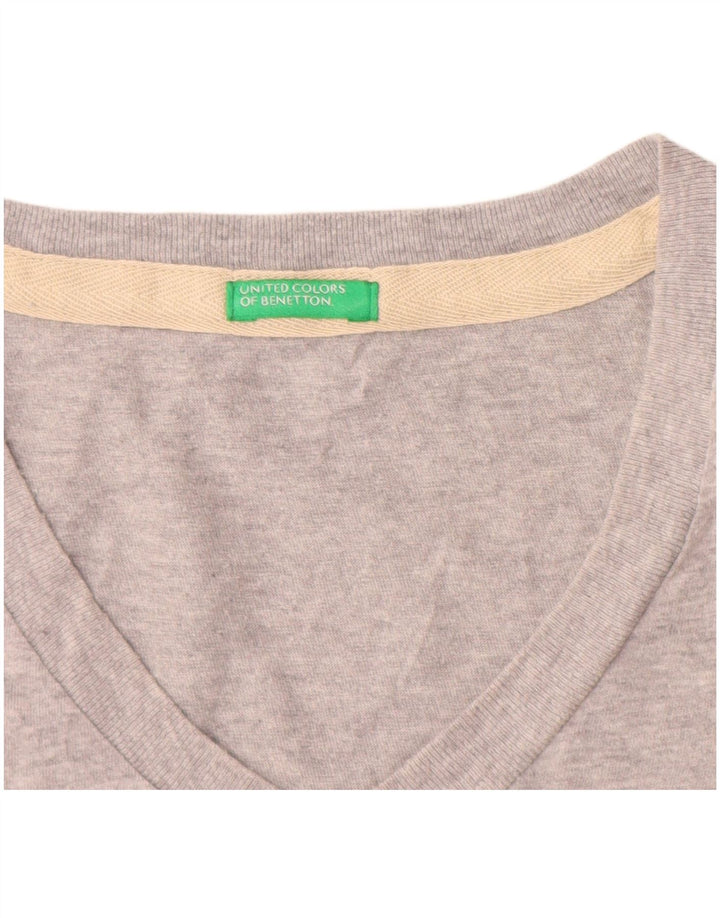 T-shirt uomo Benetton Top grigio medio chiazzato