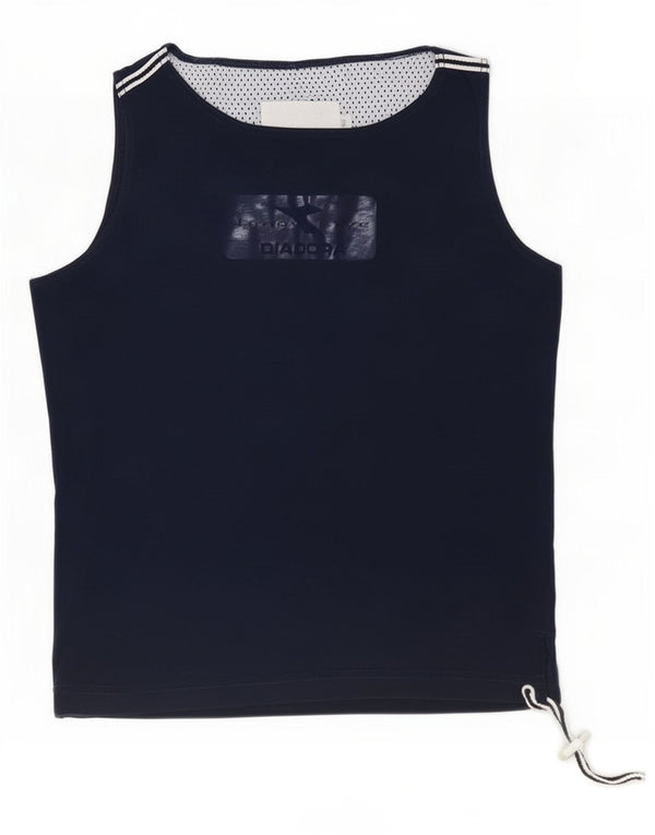 Canotta grafica da donna Diadora UK 6 XS blu navy cotone